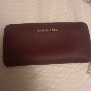 Michael Kors wallet maroon leather-price drop